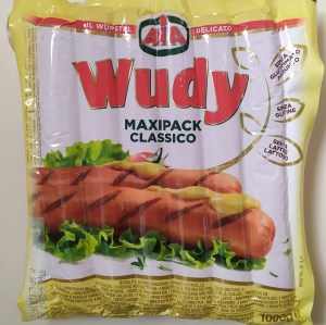 Сосіски Wudy з курятини,та індейки 1 кг Італія 210 грн